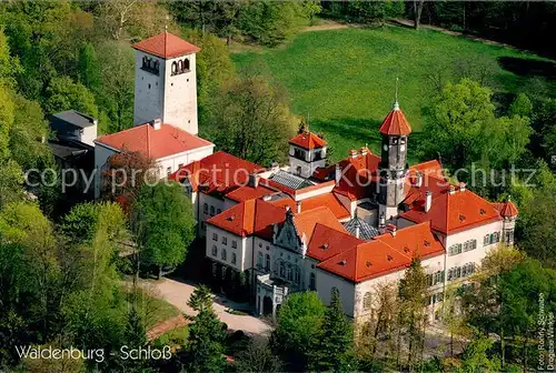 AK / Ansichtskarte Waldenburg_Sachsen Schloss Fliegeraufnahme Waldenburg Sachsen