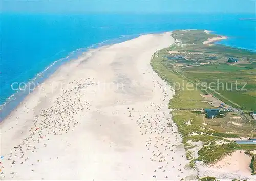 AK / Ansichtskarte Amrum Am Kniepsand bei Norddorf Fliegeraufnahme Amrum