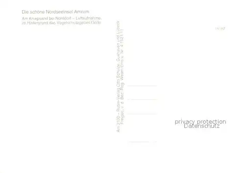 AK / Ansichtskarte Amrum Am Kniepsand bei Norddorf Fliegeraufnahme Amrum