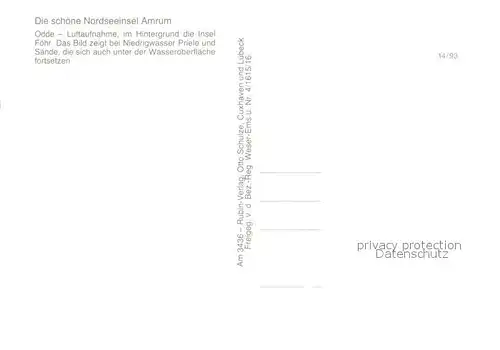 AK / Ansichtskarte Amrum Fliegeraufnahme mit Insel Foehr Amrum