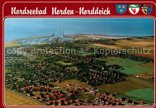 AK / Ansichtskarte Norden_Norddeich_Nordseebad Fliegeraufnahme 