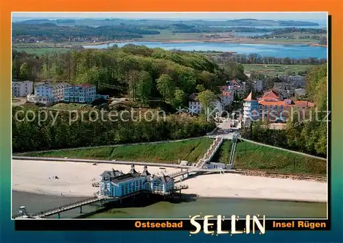 AK / Ansichtskarte Sellin_Ruegen Fliegeraufnahme mit Seebruecke Sellin Ruegen