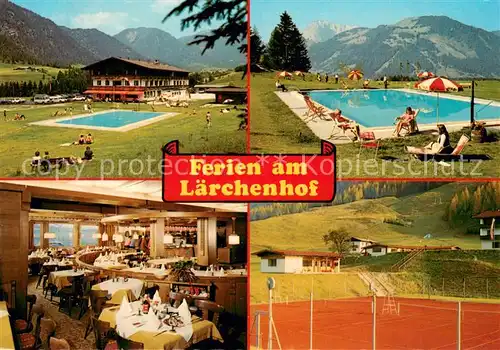 AK / Ansichtskarte Erpfendorf Gasthof Laerchenhof Pool Gastraum Tennisplatz Erpfendorf