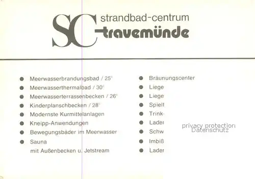 AK / Ansichtskarte Travemuende_Ostseebad Strandbad Centrum Wellenhallenbad Travemuende_Ostseebad