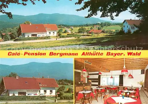 AK / Ansichtskarte Althuette_Klingenbrunn Cafe Pension Bergmann Nationalpark Bayerischer Wald 