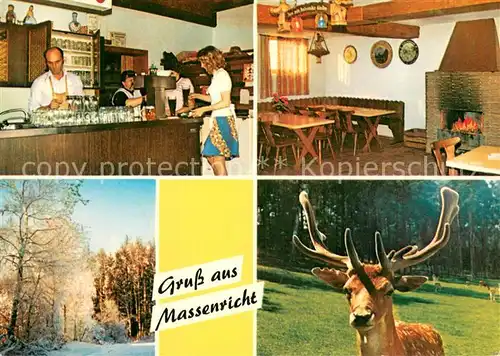 AK / Ansichtskarte Massenricht_Oberpfalz Roedlaser Berghuette Wildgehege Waldpartie Massenricht Oberpfalz