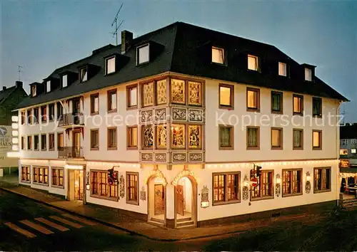 AK / Ansichtskarte Ruedesheim_am_Rhein Hotel Ruedesheimer Hof Nachtaufnahme 