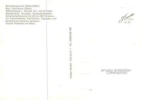 AK / Ansichtskarte Breyell Cafe Restaurant Quellensee Kegelbahn Breyell