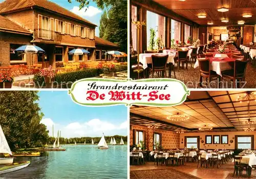 AK / Ansichtskarte Leuth Strandrestaurant De Witt See Segeln Leuth