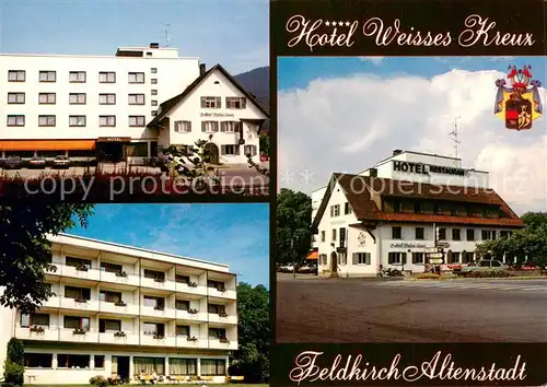 AK / Ansichtskarte Feldkirch_Vorarlberg Hotel Weisses Kreuz Details Feldkirch Vorarlberg
