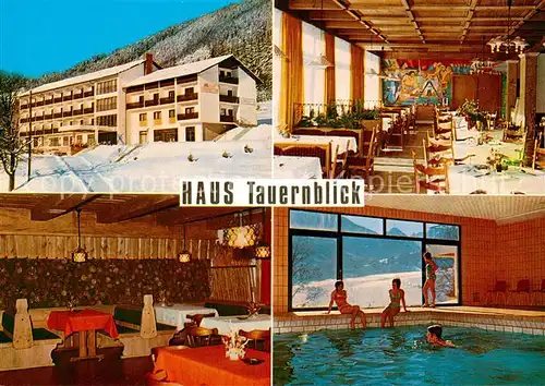 AK / Ansichtskarte Schladming_Obersteiermark Haus Tauernblick Gastraeume Hallenbad Schladming_Obersteiermark