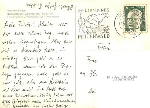 AK / Ansichtskarte Unterleutasch Haus Willi Schoepf Unterleutasch