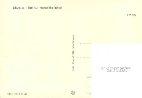 AK / Ansichtskarte Schwerin__Mecklenburg Marstallhalbinsel 