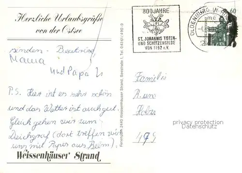 AK / Ansichtskarte Oldenburg_Holstein Subtropisches Bade Paradies Weissenhaeuser Strand Oldenburg_Holstein