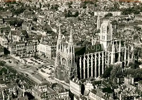 AK / Ansichtskarte Rouen_76 Fliegeraufnahme Kirche Saint Ouen et place General de Gaulle 