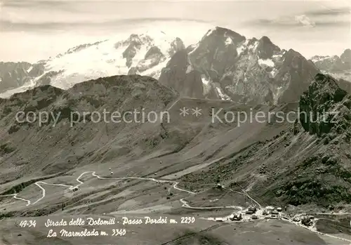 AK / Ansichtskarte Passo_Pordoi_IT Strada delle Dolomiti La Marmolada 