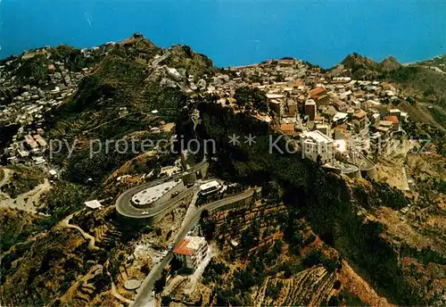 AK / Ansichtskarte Castelmola Fliegeraufnahme Bergdorf Castelmola