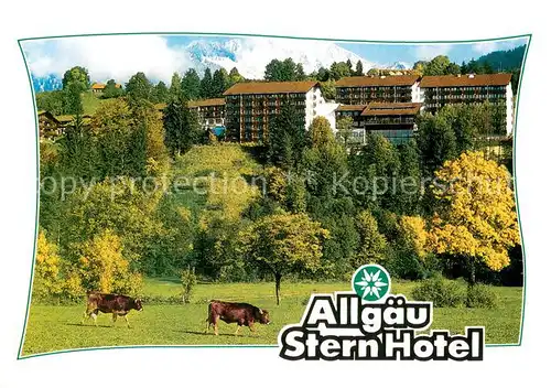 AK / Ansichtskarte Sonthofen_Oberallgaeu Allgaeu Stern Hotel Kuehe Sonthofen Oberallgaeu