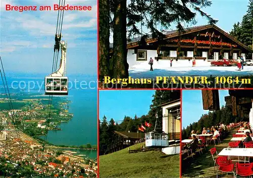 AK / Ansichtskarte Bregenz_Bodensee Pfaenderbahn mit Berghaus Pfaender Terrasse Bregenz Bodensee