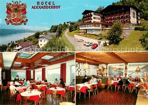 AK / Ansichtskarte Millstatt_Millstaettersee Hotel Alexanderhof Gastraeume Seepartie Millstatt_Millstaettersee