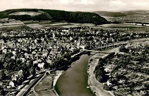 AK / Ansichtskarte Hoexter_Weser Fliegeraufnahme Hoexter Weser
