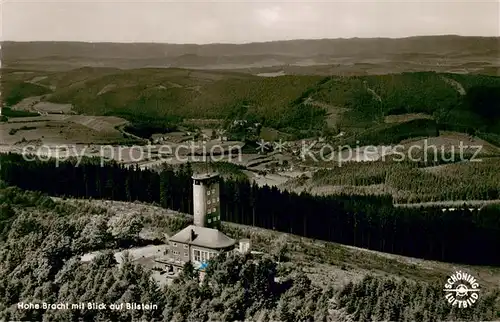 AK / Ansichtskarte Bilstein_Sauerland Aussichtsturm Hohe Bracht Fliegeraufnahme Bilstein_Sauerland