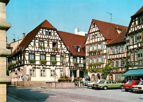 AK / Ansichtskarte Bretten_Baden Hotel Restaurant Krone Bretten_Baden