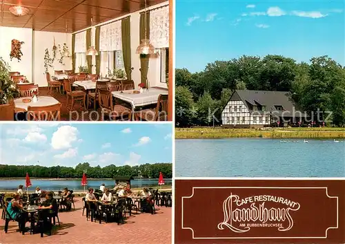AK / Ansichtskarte Osnabrueck Cafe Restaurant Landhaus am Rubbenbruchsee Gaststube Terrasse Seepartie Osnabrueck