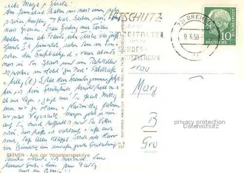 AK / Ansichtskarte Bremen Fliegeraufnahme Bremen