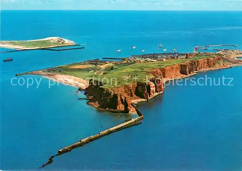 AK / Ansichtskarte Helgoland Nordwestkueste und Oberland Fliegeraufnahme Helgoland