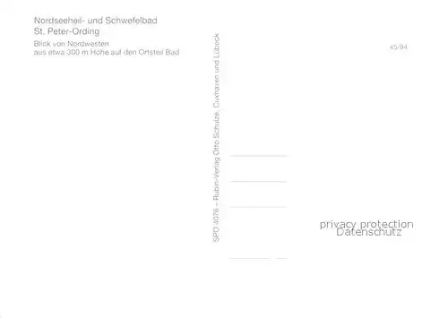 AK / Ansichtskarte St Peter Ording Fliegeraufnahme mit OT Bad 
