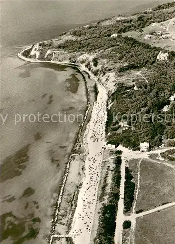 AK / Ansichtskarte Insel_Hiddensee Steilkueste mit Badestrand von Kloster Fliegeraufnahme Insel Hiddensee