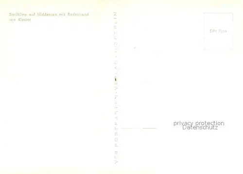 AK / Ansichtskarte Insel_Hiddensee Steilkueste mit Badestrand von Kloster Fliegeraufnahme Insel Hiddensee