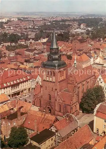 AK / Ansichtskarte Guestrow_Mecklenburg_Vorpommern Stadt und Pfarrkirche St Marien Fliegeraufnahme Guestrow_Mecklenburg