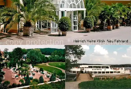 AK / Ansichtskarte Neu_Fahrland Heinrich Heine Klinik Bootsanleger Fahrgastschiff Neu_Fahrland