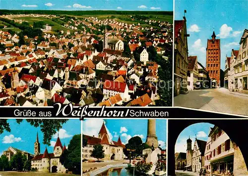 AK / Ansichtskarte Weissenhorn Stadtpanorama Motive Innenstadt Stadttor Weissenhorn