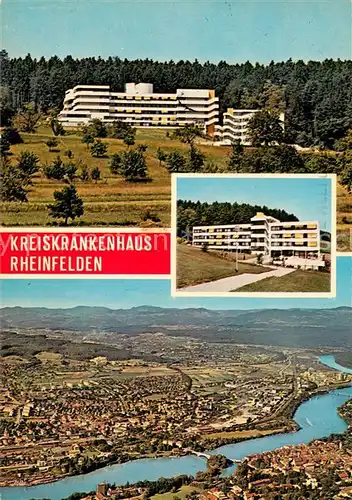 AK / Ansichtskarte Rheinfelden_Baden Kreiskrankenhaus Fliegeraufnahme Rheinfelden_Baden