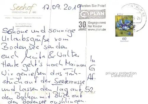 AK / Ansichtskarte Immenstaad_Bodensee Hotel Restaurant Seehof Immenstaad_Bodensee