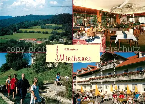 AK / Ansichtskarte Viechtach_Bayerischer_Wald Landhotel Miethaner Restaurant Terrasse Wassertreten Landschaftspanorama Viechtach_Bayerischer