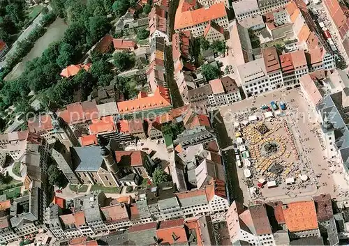 AK / Ansichtskarte Freiberg_Sachsen Rund um den Petriplatz Fliegeraufnahme Freiberg Sachsen
