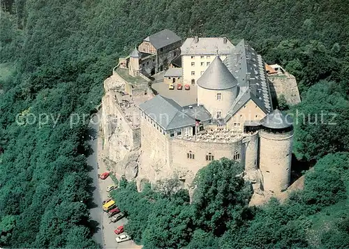 AK / Ansichtskarte Waldeck_Edersee Burghotel Schloss Waldeck Fliegeraufnahme Waldeck Edersee