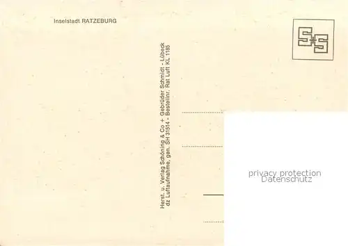 AK / Ansichtskarte Ratzeburg Fliegeraufnahme Ratzeburg