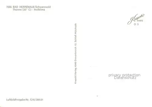 AK / Ansichtskarte Bad_Herrenalb Fliegeraufnahme mit Therme Bad_Herrenalb