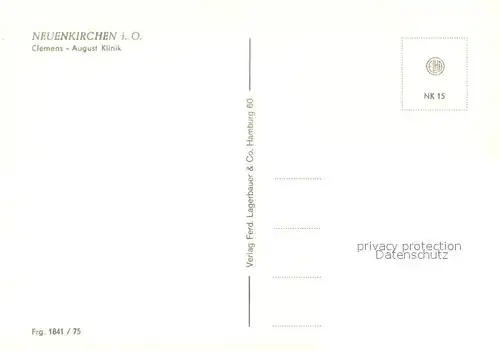 AK / Ansichtskarte Neuenkirchen_Oldenburg Clemens August Klinik Fliegeraufnahme Neuenkirchen Oldenburg