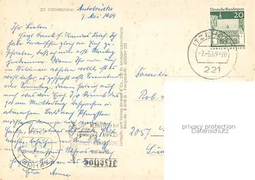 AK / Ansichtskarte Itzehoe Fliegeraufnahme mit Autobahnbruecke Itzehoe