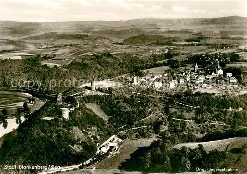 AK / Ansichtskarte Blankenberg_Sieg Fliegeraufnahme mit Hotel Restaurant Korff Blankenberg_Sieg