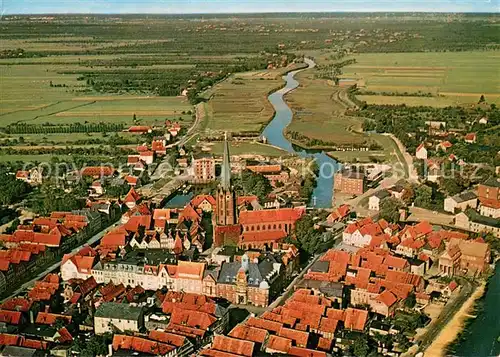 AK / Ansichtskarte Buxtehude Fliegeraufnahme mit Kirche Buxtehude