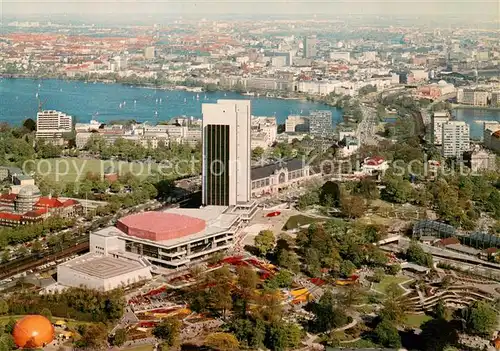 AK / Ansichtskarte Hamburg Blick vom Fernsehturm auf Congress Centrum und Alster Hamburg