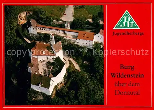 AK / Ansichtskarte Leibertingen Jugendherberge Burg Wildenstein Fliegeraufnahme Leibertingen