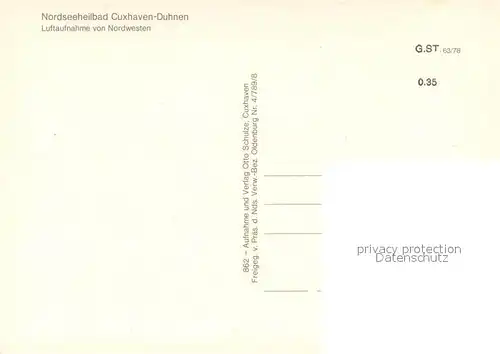 AK / Ansichtskarte Duhnen_Cuxhaven Fliegeraufnahme 